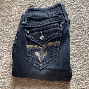 Rock revival black denim